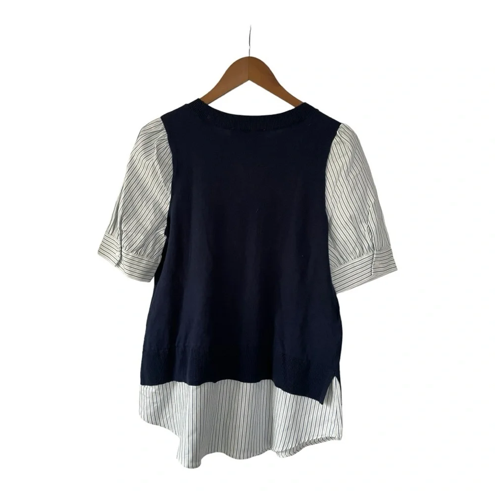 NWT LOFT sweater vest with faux blouse. Short sleeved - Picture 5 of 16